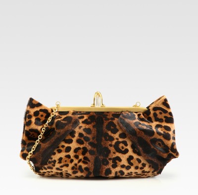 Christian Louboutin Loubis Angel Leopard-Print Pony Hair Clutch