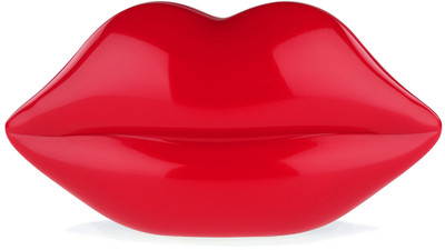 Red Perspex Lips Clutch - Lulu Guinness