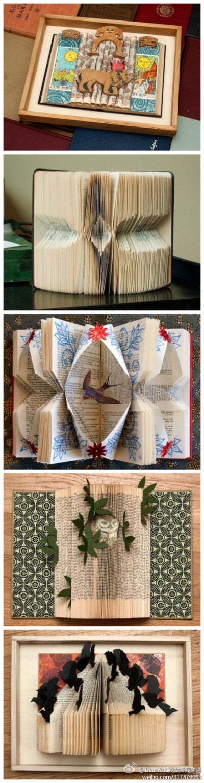来自加拿大的设计师 Rachael Ashe天马行空的创造力实在让我们钦佩，他用书本创造了令人难以置信的美丽的艺术作品，他创造出很多不同的造型和雕刻，而手工创意设计也无处不在。