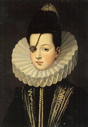 Ana de Mendoza, Princess of Éboli (1540-1592). She lost an eye in a mock fencing duel when she was 14, and she spent her last 13 years in prison after (allegedly) revealing state secrets... Badass pri…