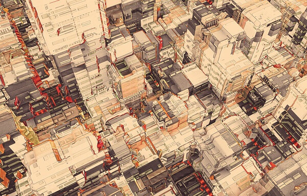 城市建筑插画 – Atelier Olschinsky