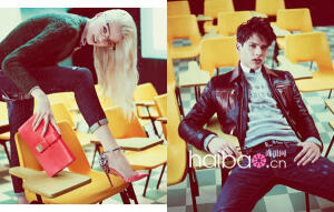 缤纷校园时装剧！D二次方 (DSquared2) 2012秋冬广告大片，超模达芙妮·葛洛妮维尔德 (Daphne Groeneveld) 、贝蒂·弗兰科 (Bette Franke) 领衔演绎