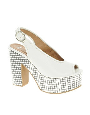 Image 1 of ASOS HALO Platform High Sandals With Peep Toe