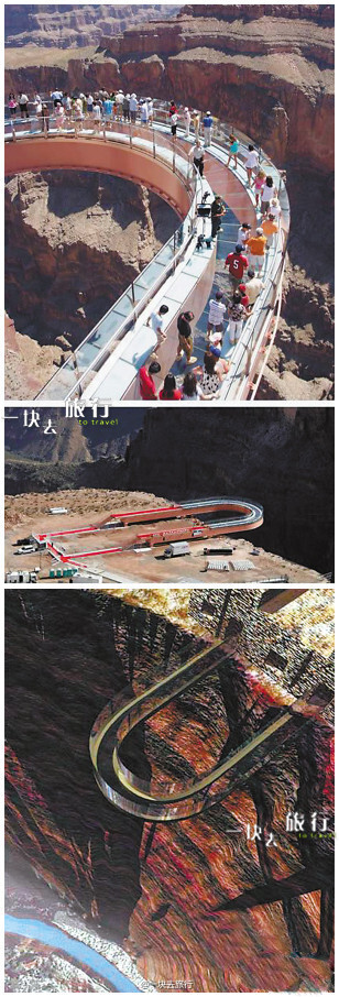 科罗拉多大峡谷 悬空玻璃桥