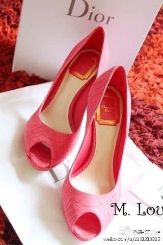Miss Dior 蛇皮纹高跟鞋！