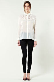 lace yoke blouse.