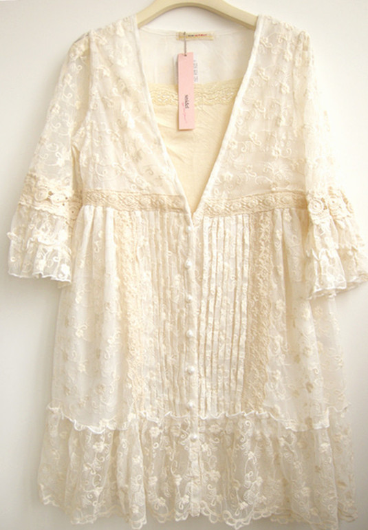 米色 snide 森系 甜美 上衣