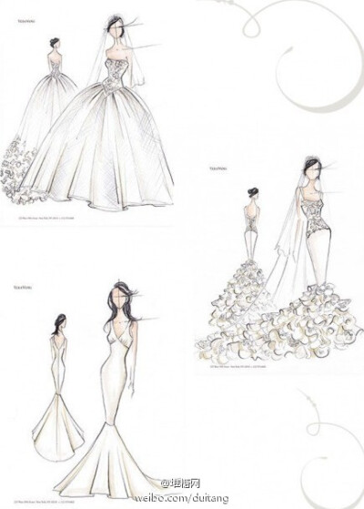 Vera Wang婚纱手稿