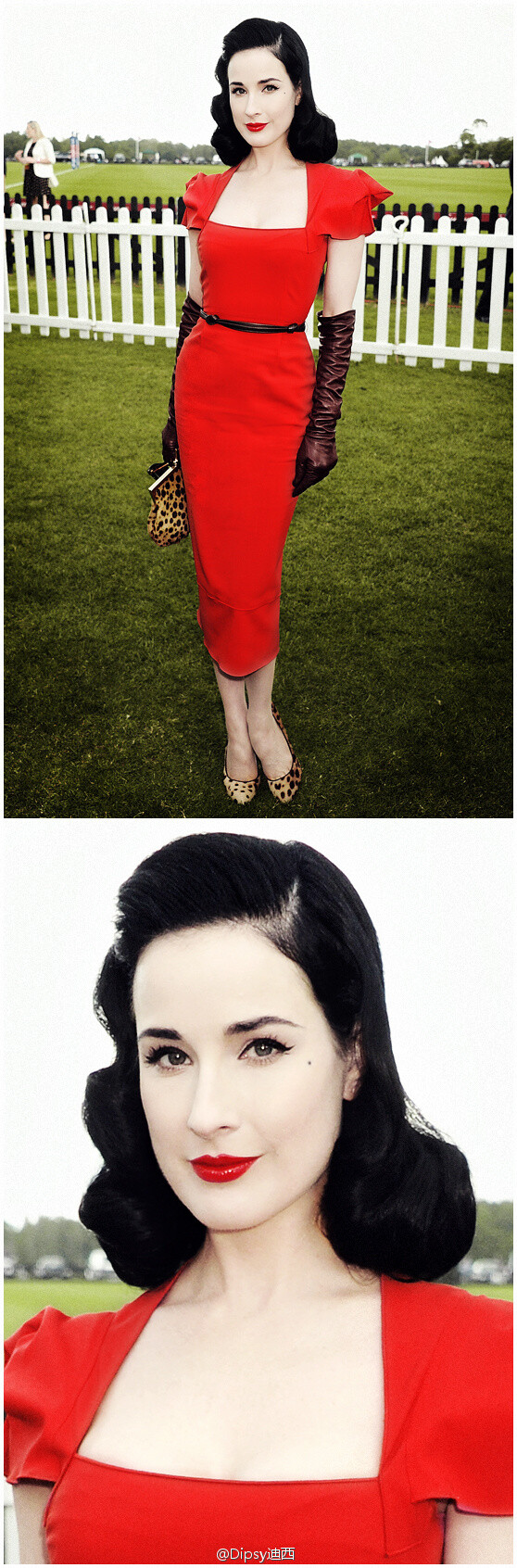 Dita Von Teese in Cartier Queen’s Cup Polo Day 2012.......她太美了~！