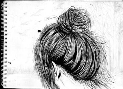 12987322392915、Drawing、sketch、hair、GIRL