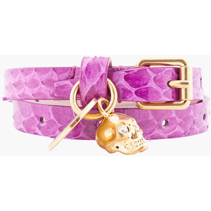 ALEXANDER MCQUEEN Purple Double Wrap Snake Bracelet