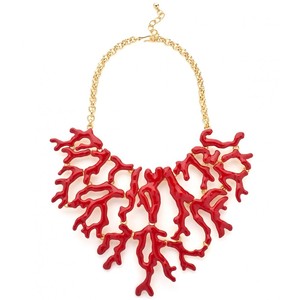 Kenneth Jay Lane Red Coral Necklace