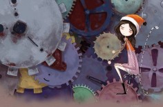 两条平行线也可能会有交汇的一天 -几米插画