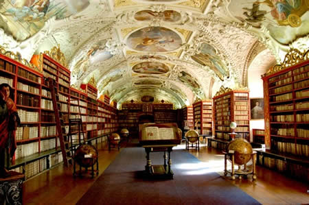 Strahov Monastery – Theological Library, Prague, Czech Republic 斯特拉霍夫修道院-神学图书馆，布拉格，捷克共和国