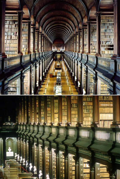 Trinity College LIbrary, AKA, The Long Room, Dublin, Ireland 圣三一学院图书馆，都柏林，爱尔兰