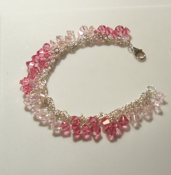 Swarovski Pink Rose Crystal Bracelet