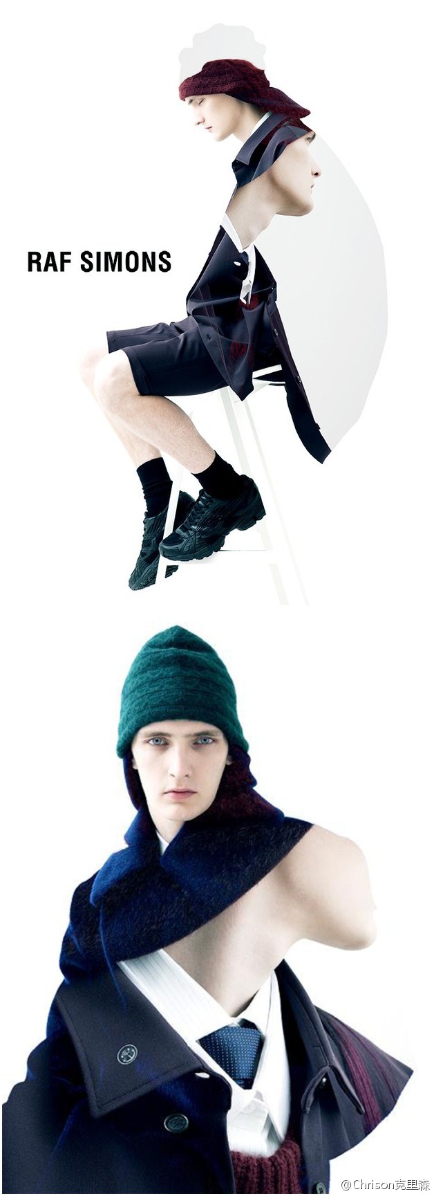 Raf Simons 2012 Fall/Winter Ad Campaign feat. Yannick Abrath by Willy Vanderperre. 概念不新 却依然惊艳 video里每个换景的画面都可以截图成为一张广告 http://www.tudou.com/programs/view/MJZsbh_Iwzw/