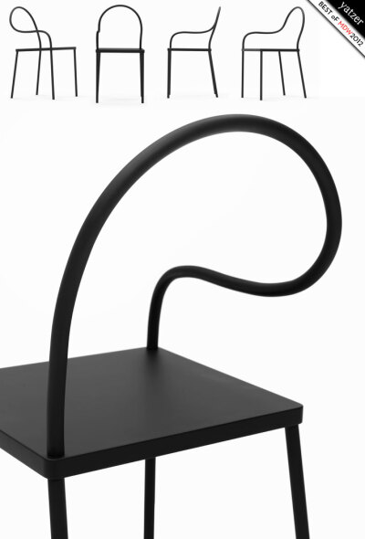 2012米兰设计周作品 MELT chair by Nendo's debut K% 'Black & Black' collection 很棒的现代风格椅子，虽然所谓的现在风格，就是看着好看，但用着不舒服的代表，但是要是有机会，还是想要入一把，啊，对了，不仅坐…