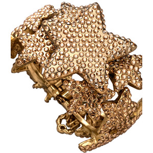 Otazu Golden Crystal Starburst Hinged Bracelet
