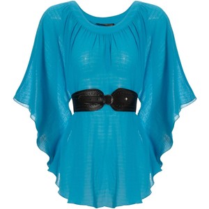 Aqua Belted Kimono Top