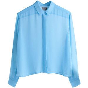 MTWTFSS Weekday Peak Blouse Turquoise