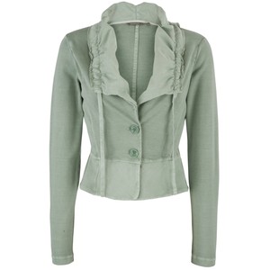 Sandwich Ruffle Neck Jacket, Jade