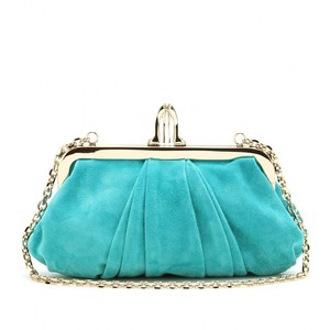 Christian Louboutin Mini Loubi Lula Suede Leather Croissant Clutch