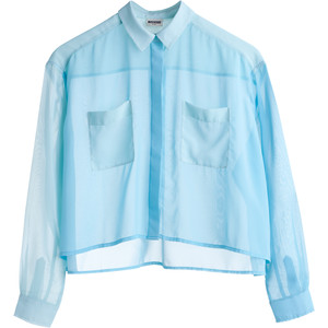 MTWTFSS Weekday Haist Blouse Lt Blue