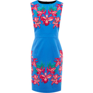 Tropical Print Shift Dress