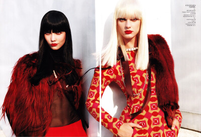 Patricia Van Der Vilet and Karlie Kloss in Vogue China November 2010