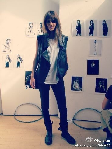  Freja in MO&Co. leather vest