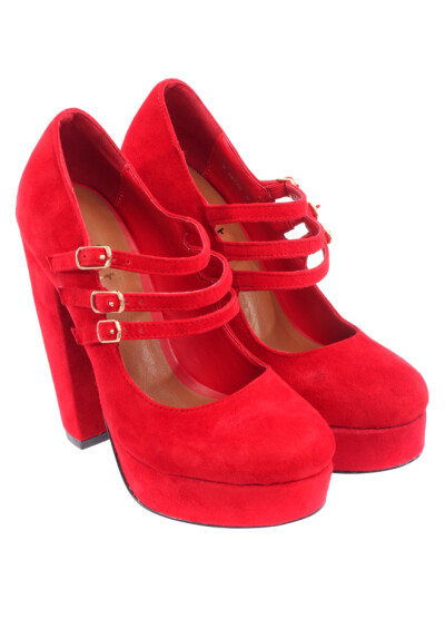 The Shoe ROLLA - RED SUEDE