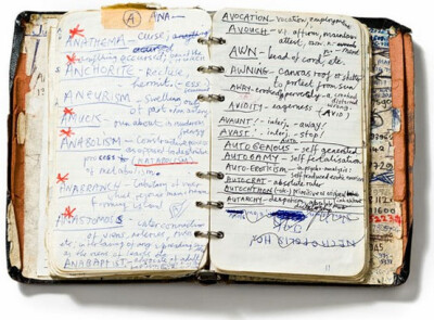 Nick Cave’s handwritten dictionary of words