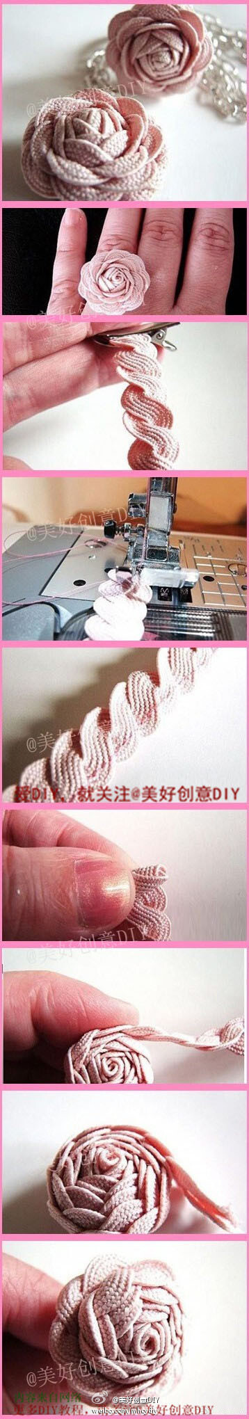 玫瑰花diy。这个很简单~——更多有趣内容，请关注@美好创意DIY