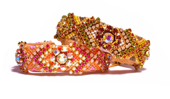 Rhinestone Friendship Bracelet - Smoked Envy