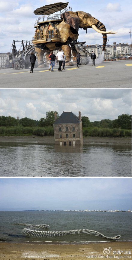 【艺术拯救城市】五层楼高的大象在大街上逡巡，18世纪的老屋漂浮河中，200英尺长的动物在海滩匍伏……法国南斯市年轻的市长说，艺术不该藏在博物馆里。他把年度预算的10-20%投入到公共艺术中，去年夏季20万游客访问了这个城市，花了4200万欧元