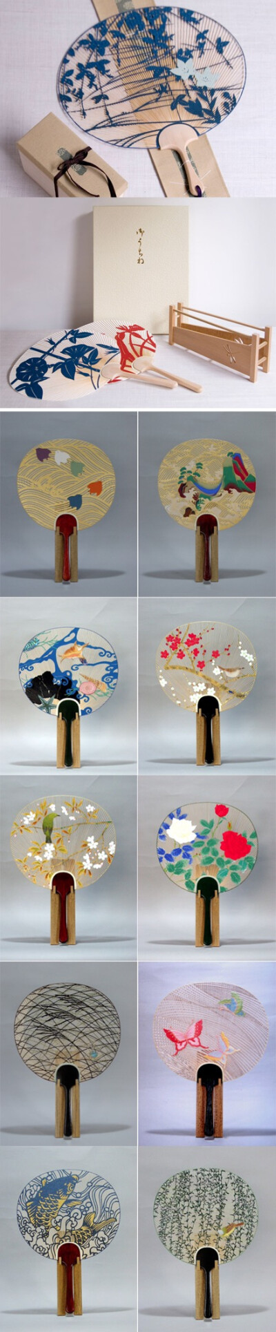 日本京都传统手工团扇，团扇起源中国，又名纨扇，而后传入日本。