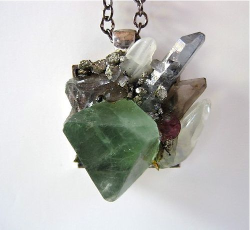 Super Minerals Crystal Gardens Pendant by Pauletta by Pauletta