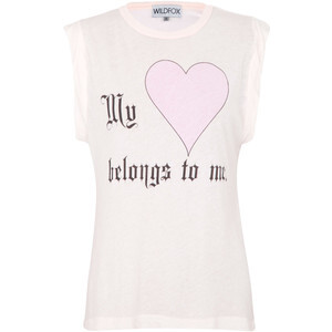 Wildfox My Heart Belongs To Me cotton-blend T-shirt