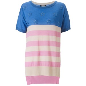 Markus Lupfer Jewelled Stripe Jumper Pink