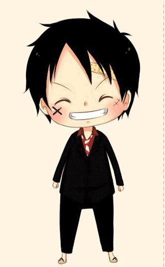 小样，你还穿西装~