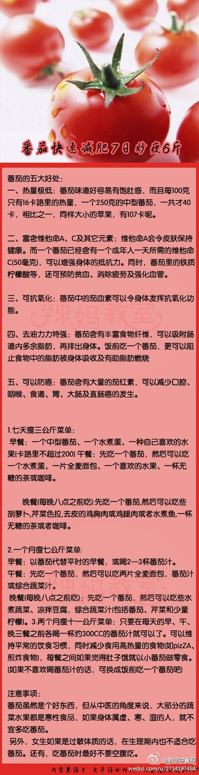 【番茄快速减肥】还不收藏起来！