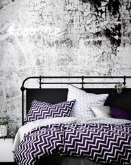 Purple chevron bedding by AURA