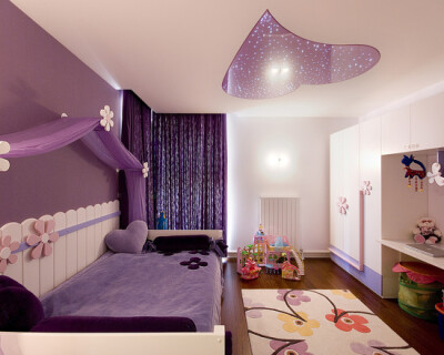 很有爱的紫色房间，看得出来很用心的布置,紫色,房间,卧室