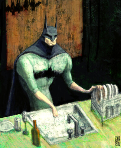 Batman at home