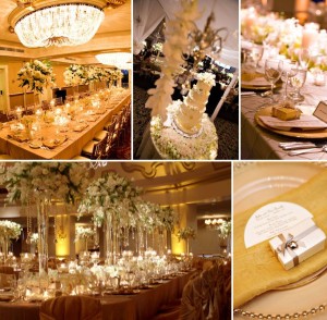 white and yellow Wedding Receptions Ideas