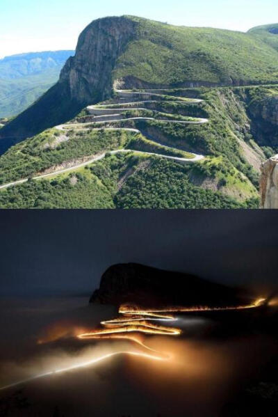 山回路转，九曲一路光，安哥拉Serra da Leba公路，海拔1800米。（896x1343）