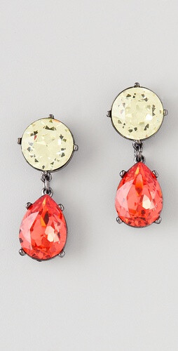 Kenneth Jay Lane Gemstone Teardrop Earrings