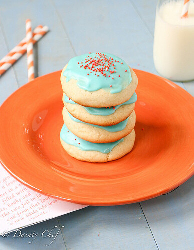 soft frosted sugar cookies