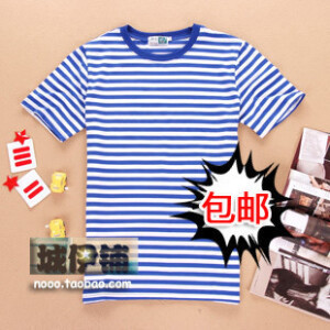 海魂衫短袖  男女情侣海军衫